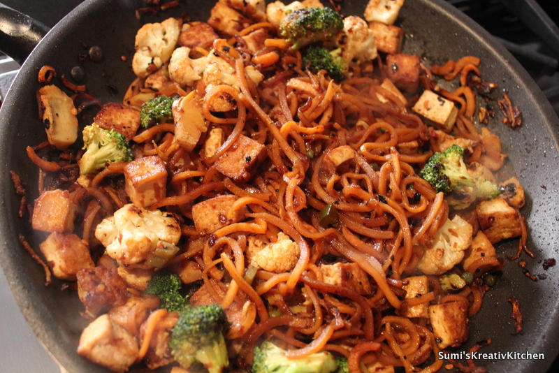 ASIAN STYLE BUTTERNUT SQUASH NOODLES Sumi's KreativKitchen